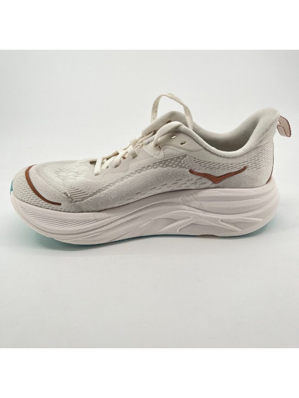 Hoka One One Skyflow Womens Size 8 White Gold Athletic Running Shoes Sneakers - Picture 2 of 9